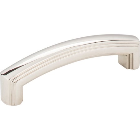 Jeffrey Alexander 96 mm Center-to-Center Polished Nickel Delgado Cabinet Pull 519-96NI